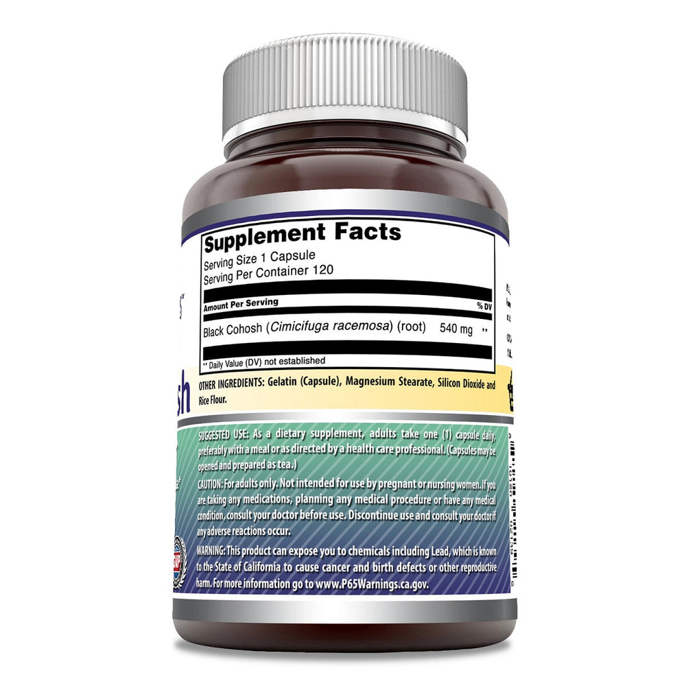 Amazing Formulas Black Cohosh 540 mg 120 Capsules