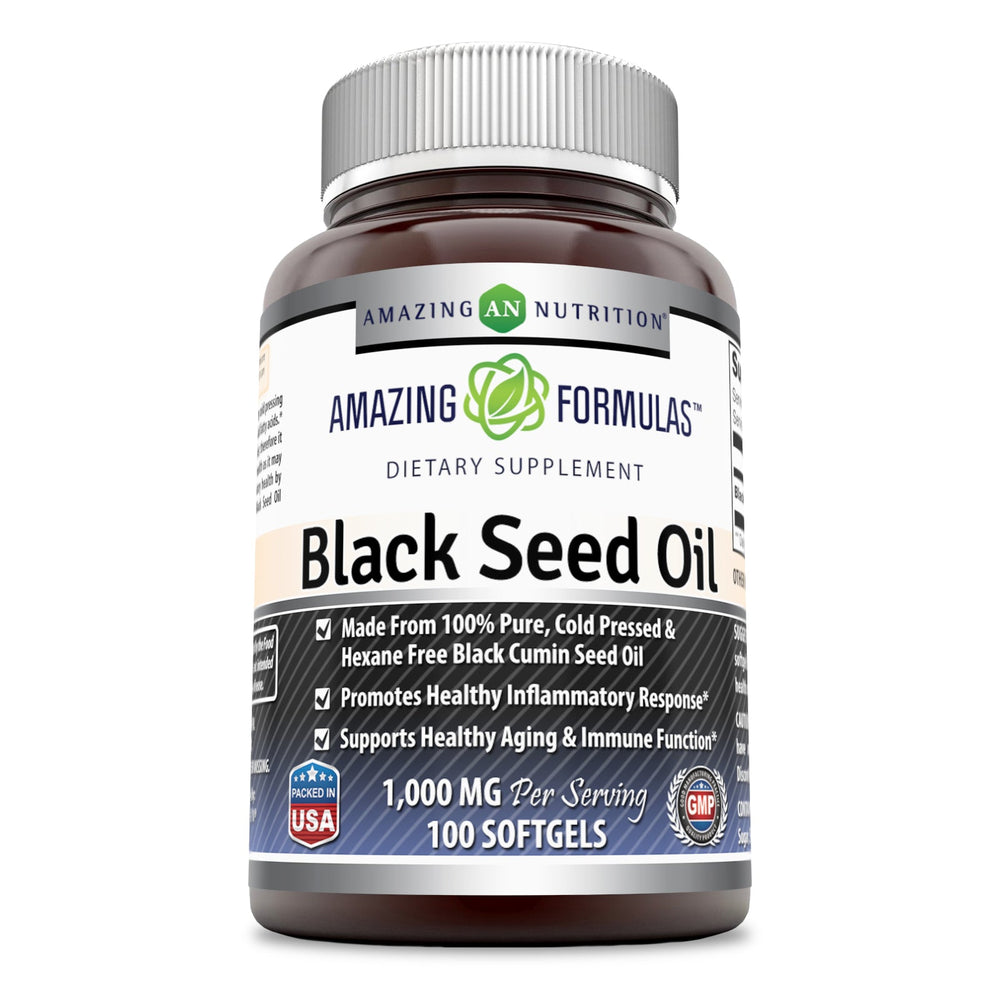 
                
                    Load image into Gallery viewer, Amazing Formulas Black Seed Oil 1000 Mg Per Serving 100 Softgels
                
            