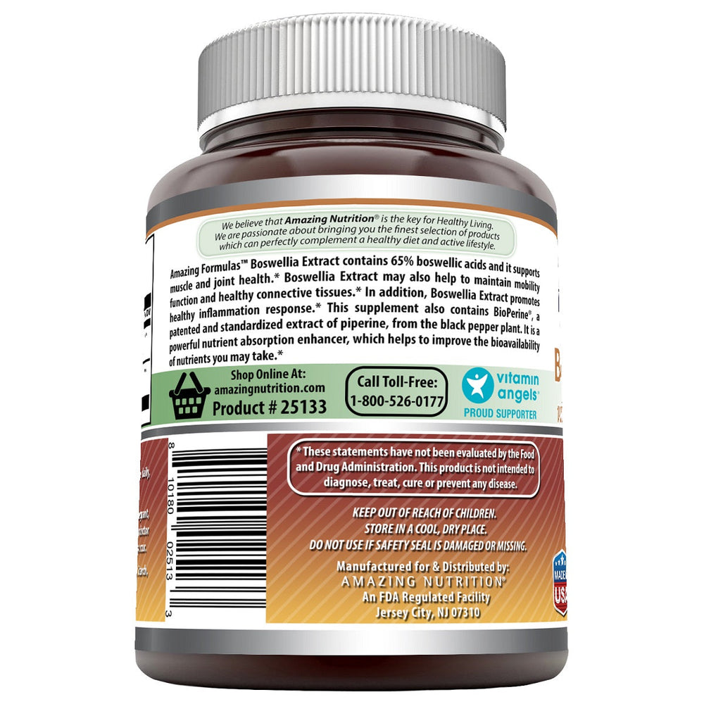 Amazing Formulas Boswellia Extract with BioPerine 600 mg 120 Capsules