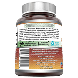 Amazing Formulas Boswellia Extract with BioPerine 600 mg 240 Capsules