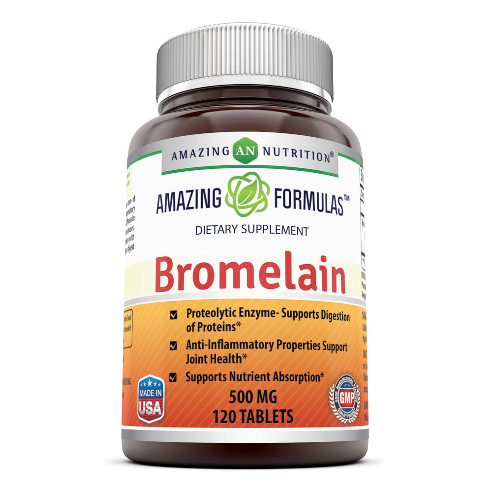 
                
                    Load image into Gallery viewer, Amazing Formulas Bromelain Proteolytic 500 mg, 120 Tablets
                
            