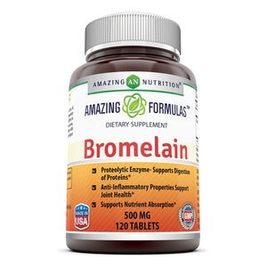 Amazing Formulas Bromelain Proteolytic 500 mg, 120 Tablets