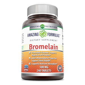 
                
                    Load image into Gallery viewer, Amazing Formulas Bromelain 500 Mg 240 Tablets
                
            