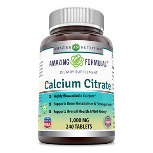 Amazing Formulas Calcium Citrate 1000 Mg 240 Tablets