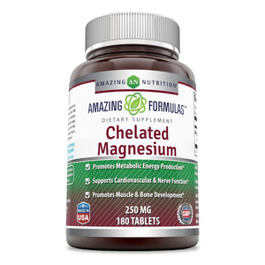 
                
                    Load image into Gallery viewer, Amazing Formulas Chelated Magnesium 250 Mg 180 Tablets
                
            