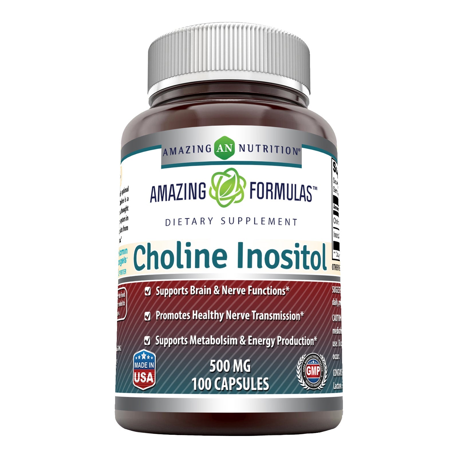 Amazing Formulas Choline Inositol 500 Mg 100 Capsules Amazing Muscle
