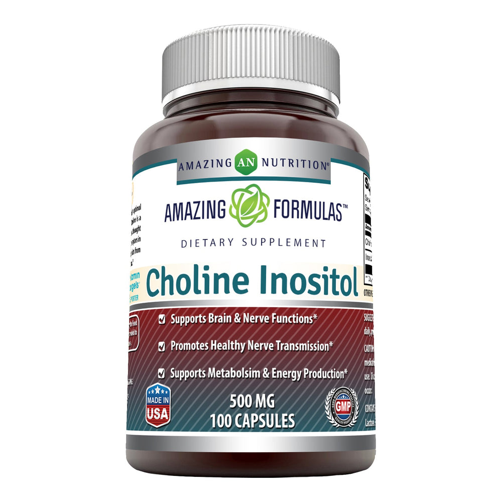 
                
                    Load image into Gallery viewer, Amazing Formulas Choline Inositol 500 Mg 100 Capsules
                
            