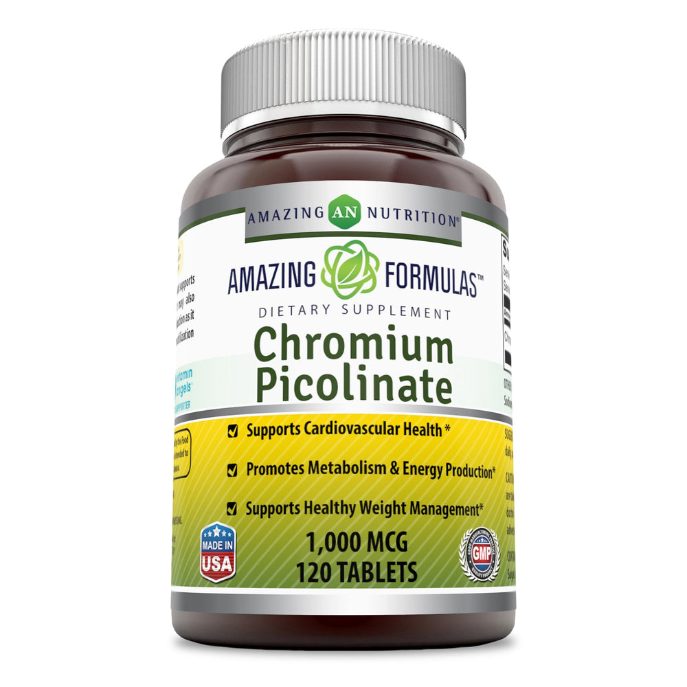 Amazing Formulas Chromium Picolinate Supplement 1000 mcg 120 Tablets