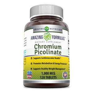 Amazing Formulas Chromium Picolinate Supplement 1000 mcg 120 Tablets