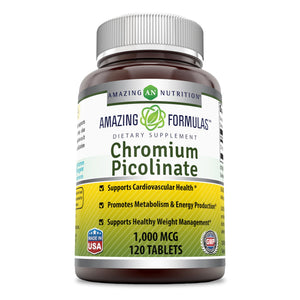 
                
                    Load image into Gallery viewer, Amazing Formulas Chromium Picolinate Supplement 1000 mcg 120 Tablets
                
            