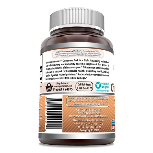 Amazing Formulas Cinnamon Bark 500 mg 200 Capsules