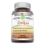 Amazing Formulas CoQ10 with Bioperine 100 Mg 60 Softgels