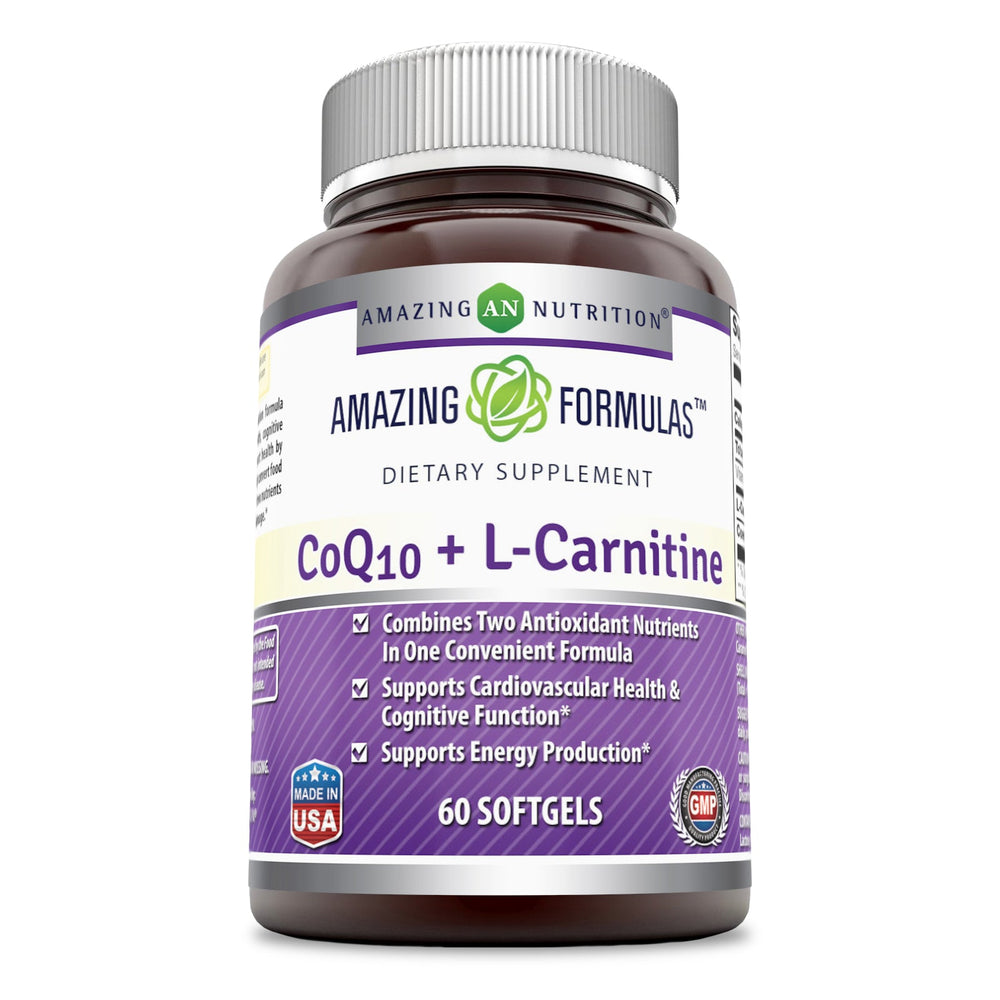 Amazing Formulas Coq10 30 Mg  L  Carnitine 250 Mg 60 Softgels
