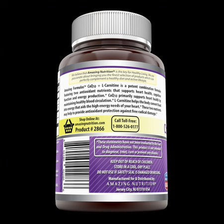Amazing Formulas Coq10 30 Mg  L  Carnitine 250 Mg 60 Softgels
