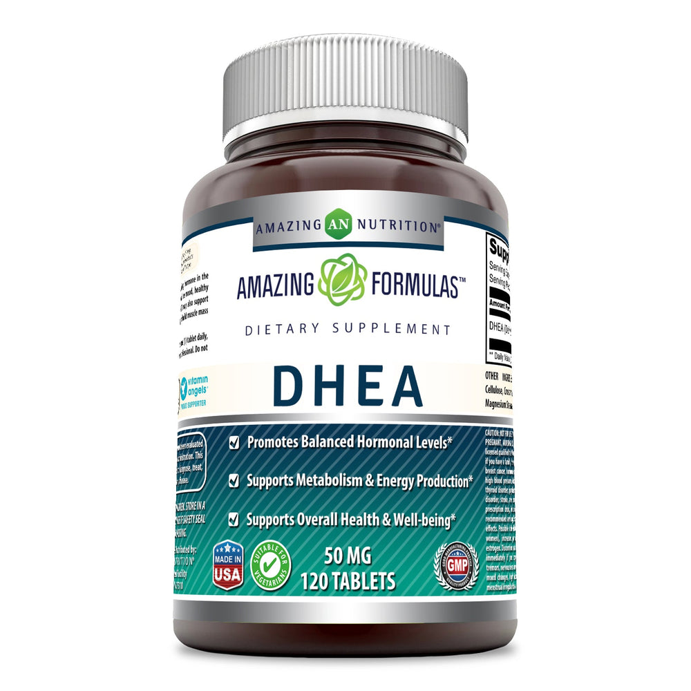 Amazing Formulas DHEA Dietary Supplement 50 mg 120 Tablets