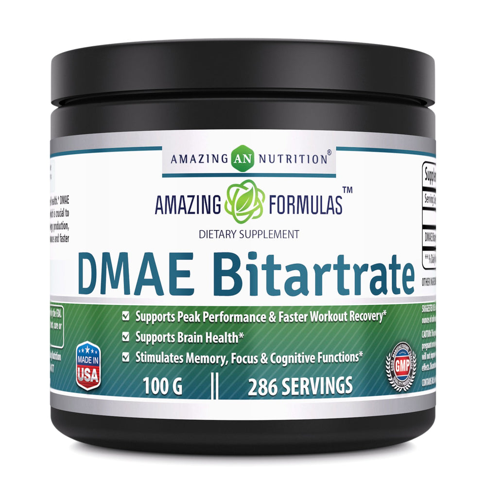 Amazing Formulas DMAE Bitartrate 100 G 286 Servings