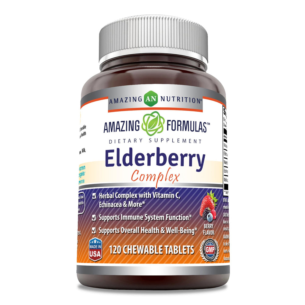 Amazing Formulas Elderberry Complex 120 Chewable Tablets