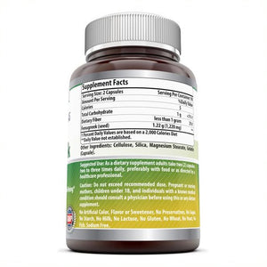 Amazing Formulas Fenugreek Seed Supplement 610 Mg 180 Veggie Capsules