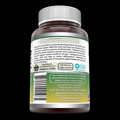 Amazing Formulas Fenugreek 610 Mg 400 Veggie Capsules