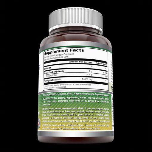 Amazing Formulas Fenugreek 610 Mg 400 Veggie Capsules