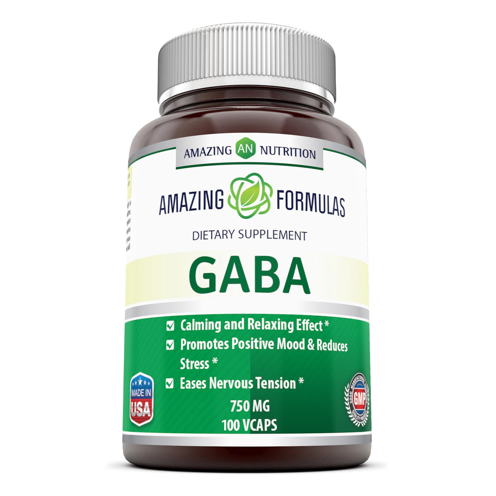 
                
                    Load image into Gallery viewer, Amazing Formulas GABA 750 Mg 100 Veggie Capsules - Amazing Nutrition
                
            