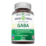 Amazing Formulas GABA 750 Mg 100 Veggie Capsules - Amazing Nutrition