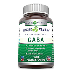 
                
                    Load image into Gallery viewer, Amazing Formulas GABA 750 Mg 200 Veggie Capsules
                
            
