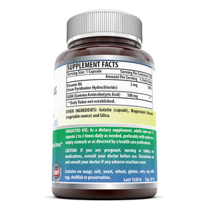Amazing Formulas GABA with Vitamin B 6 500 mg 200 Capsules
