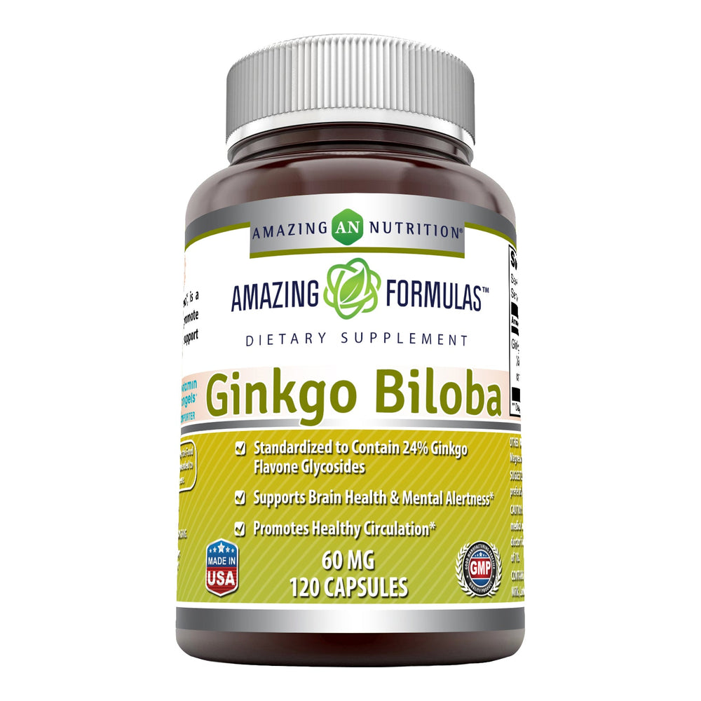 Amazing Formulas Ginkgo Biloba 60 Mg 120 Capsules