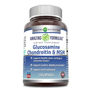 Amazing Formulas Glucosamine Chondroitin & MSM Shellfish Free 120 Capsules