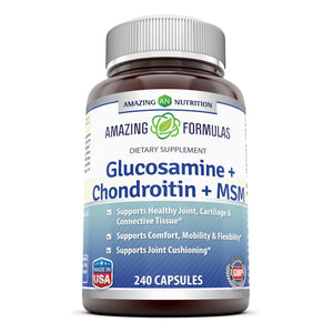 Amazing Formulas Glucosamine + Chondroitin + MSM 240 Capsules