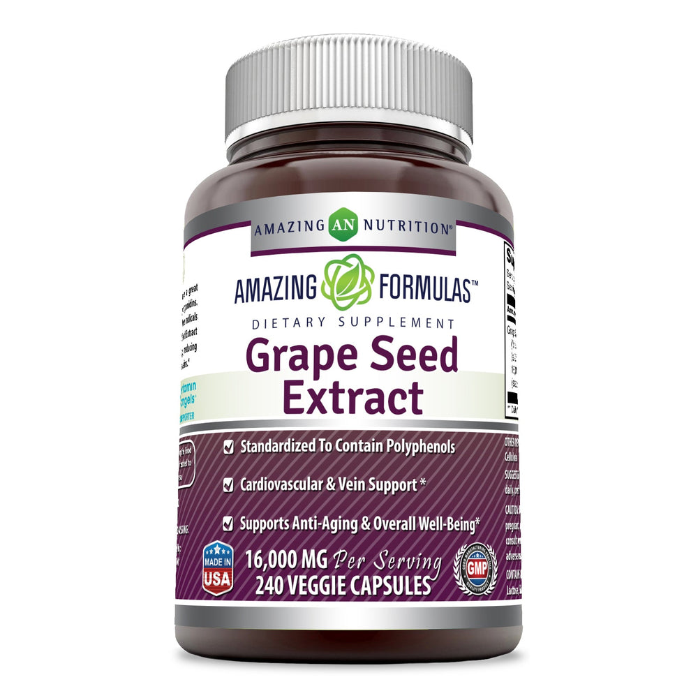 Amazing Formulas Grapeseed Extract 16000 mg Per Serving 240 Veggie Capsules