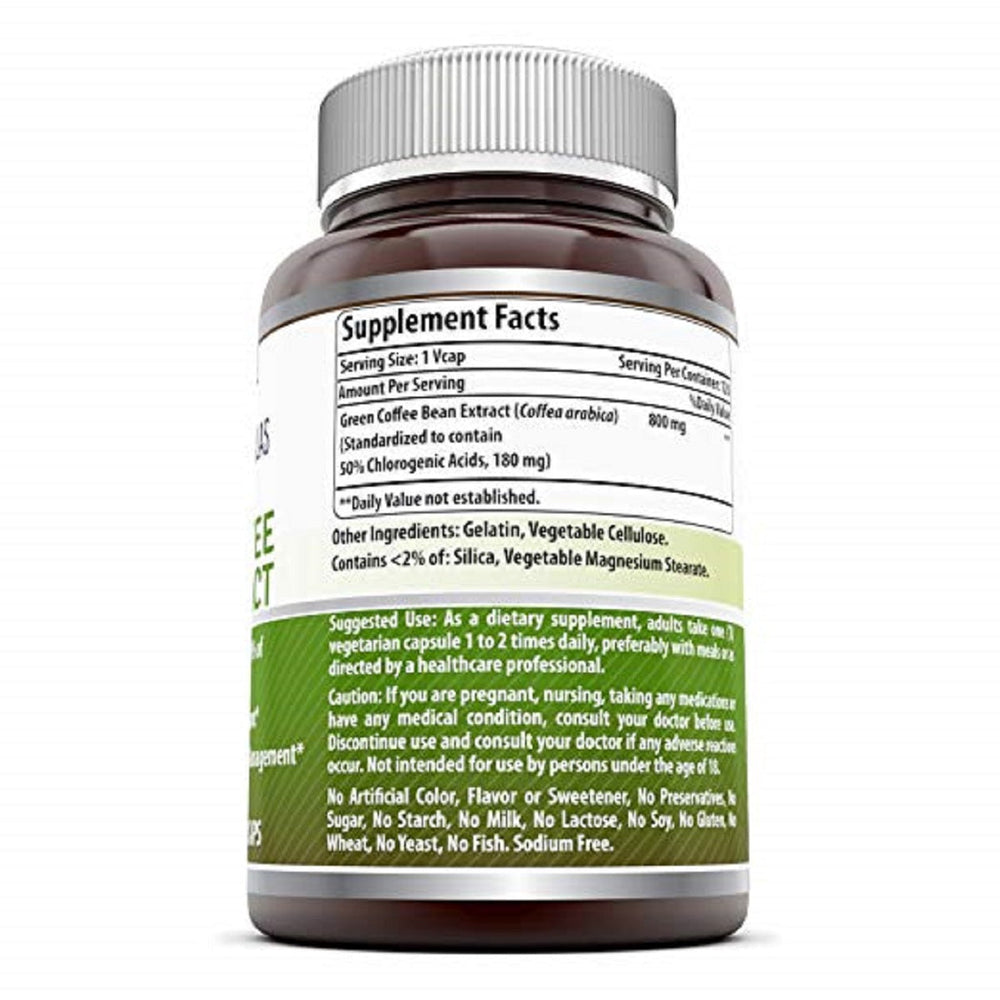 Amazing Formulas Green Coffee Bean Extract 800 Mg 120 Veggie Capsules