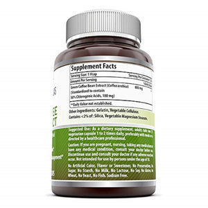 Amazing Formulas Green Coffee Bean Extract 800 Mg 120 Veggie Capsules