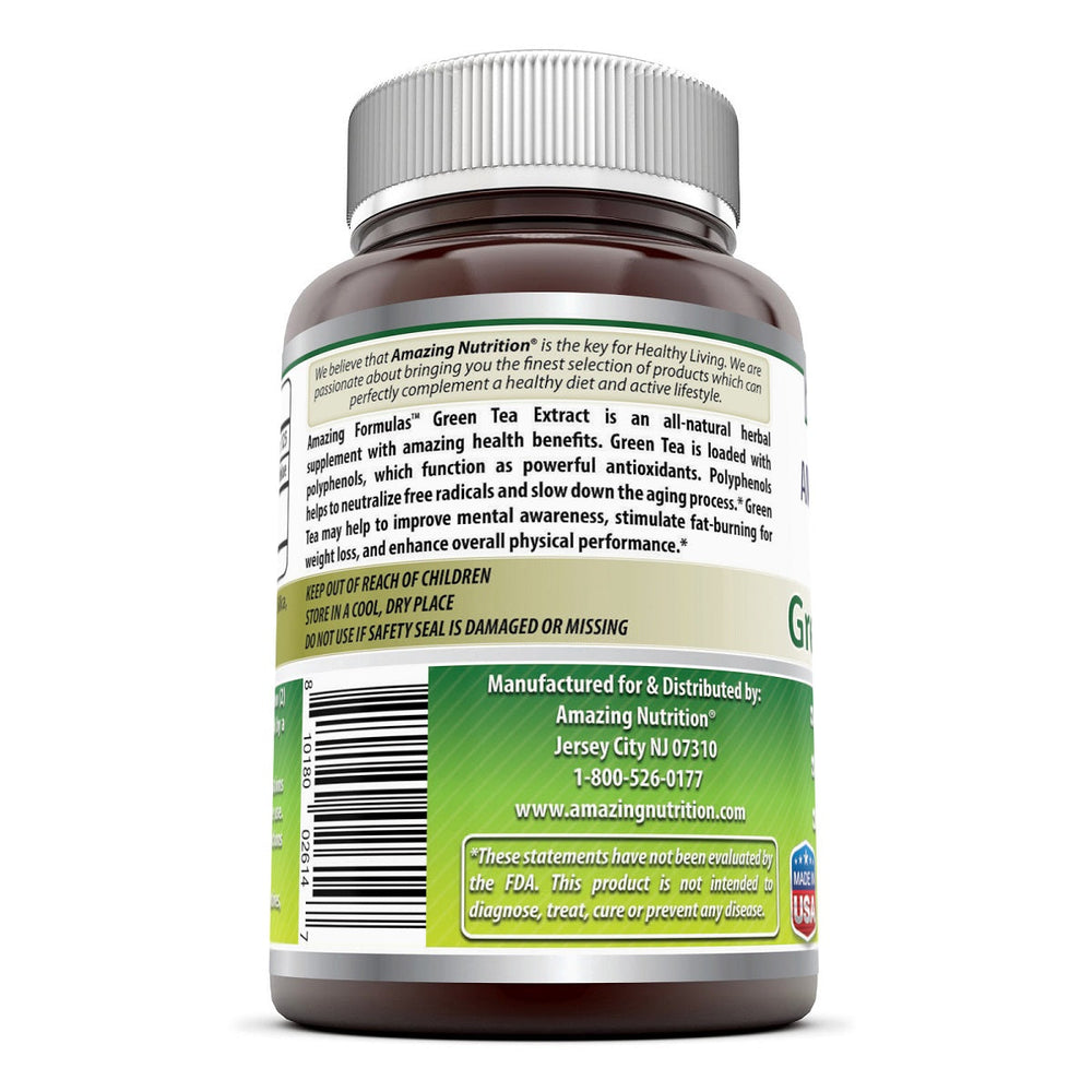 Amazing Formulas Green Tea Extract 500 Mg 250 Capsules