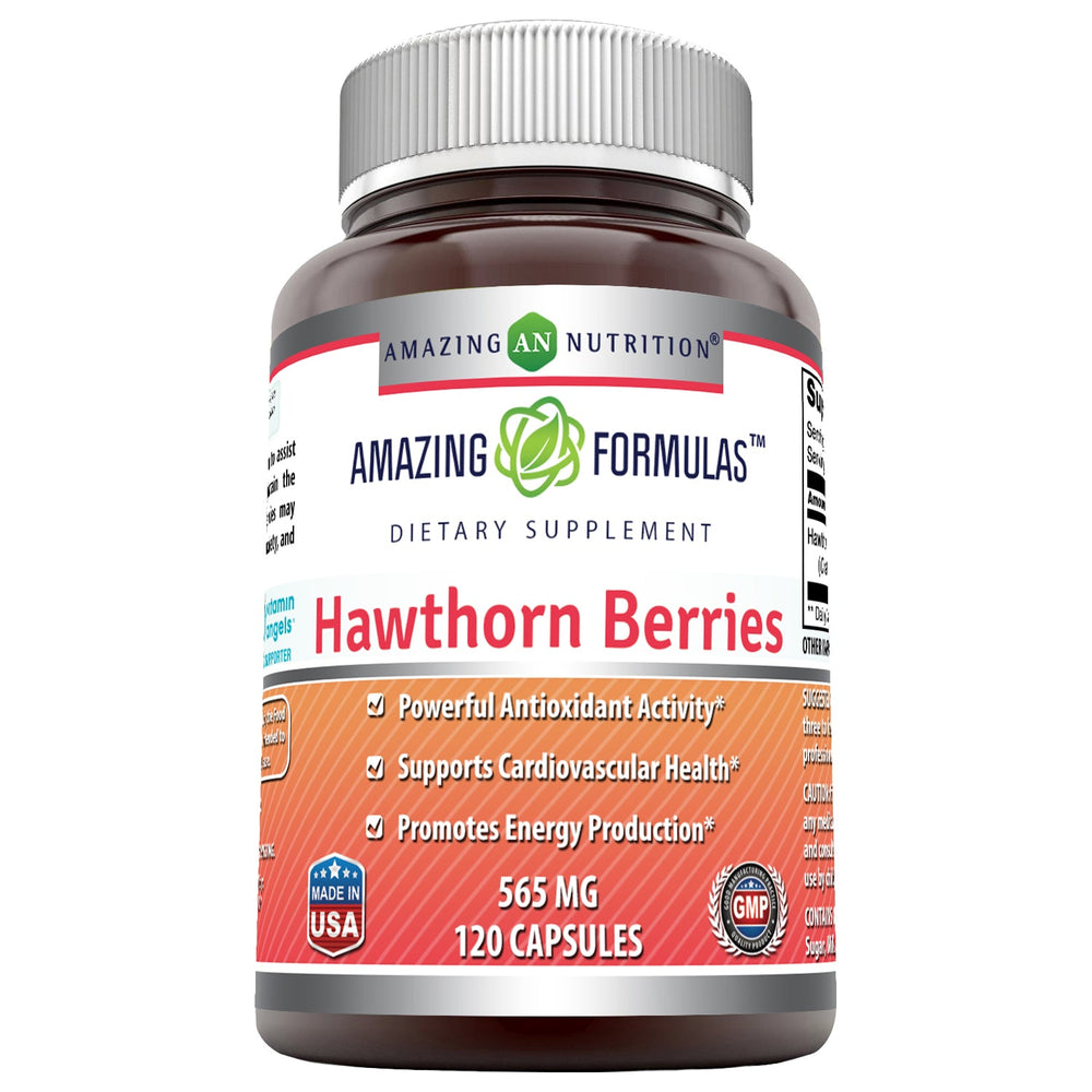 Amazing Formulas Hawthorn Berries 565mg 120 Capsules