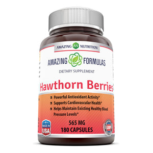 Amazing Formulas Hawthorn Berries 565 Mg 180 Capsules