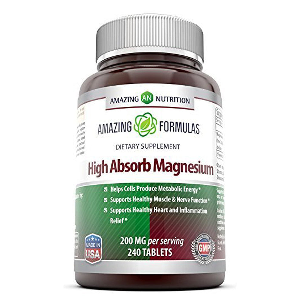Amazing Formulas High Absorb Magnesium 200 Mg 240 Tablets