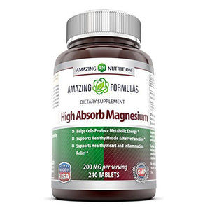 Amazing Formulas High Absorb Magnesium 200 Mg 240 Tablets
