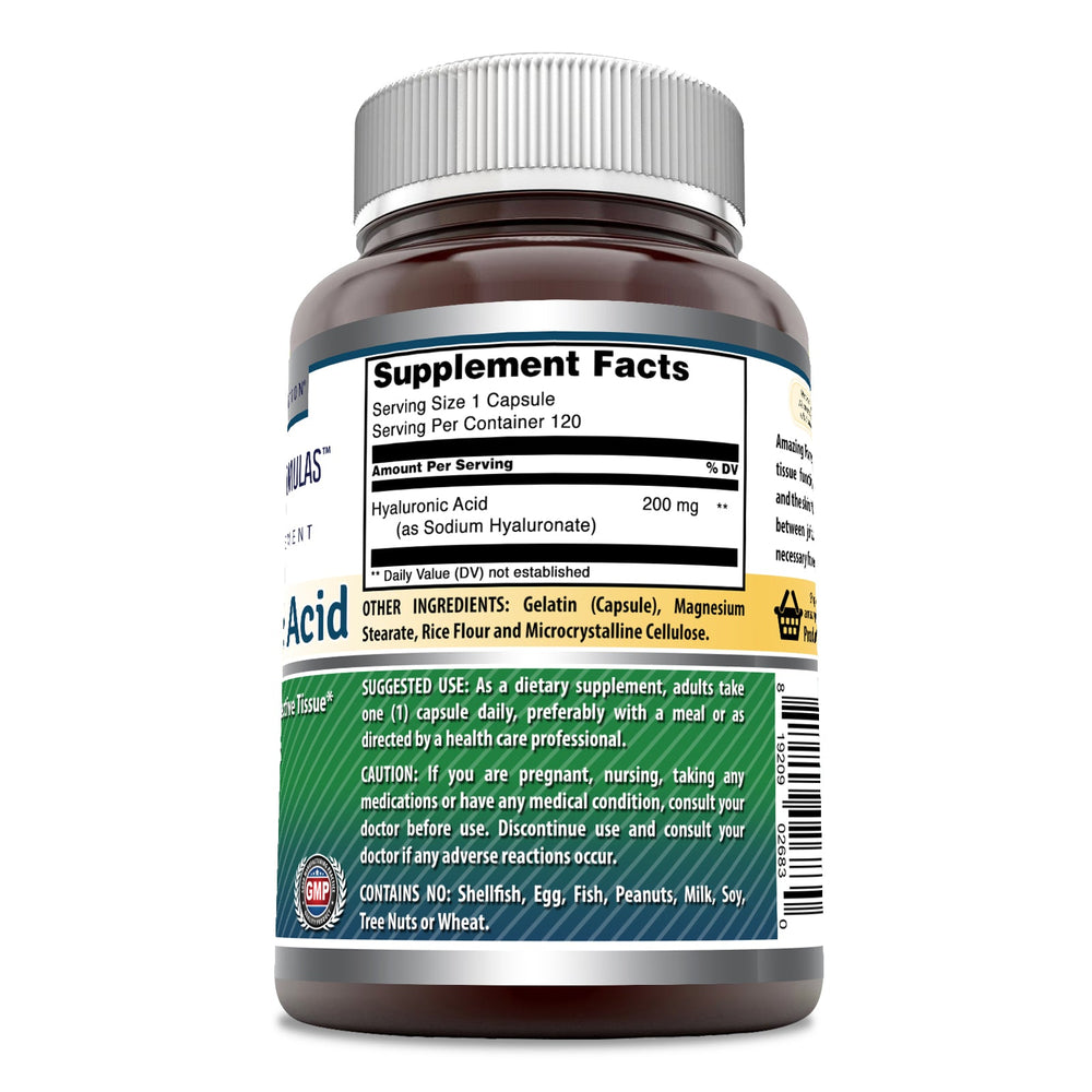 Amazing Formulas Hyaluronic Acid 200 mg 120 Capsules
