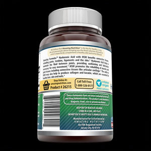 Amazing Formulas Hyaluronic Acid & MSM Dietary Supplement 500 mg 120 Capsules