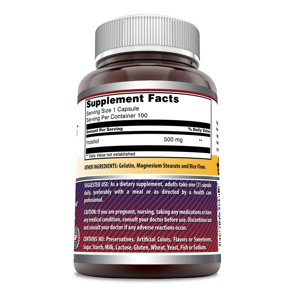 Amazing Formulas Inositol 500 mg 100 Capsules