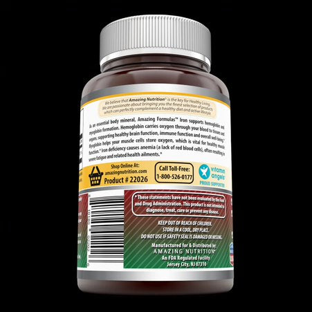 Amazing Formulas Iron as Ferrous Sulfate 65 Mg 120 Tablets
