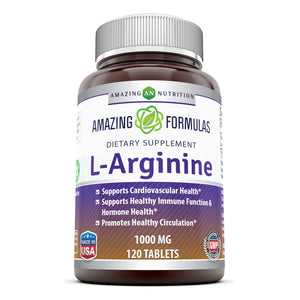 Amazing Nutrition L-Arginine 1000mg Supplement 120 Tablets
