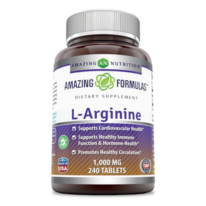 Amazing Formulas L-Arginine 1000 Mg 240 Tablets