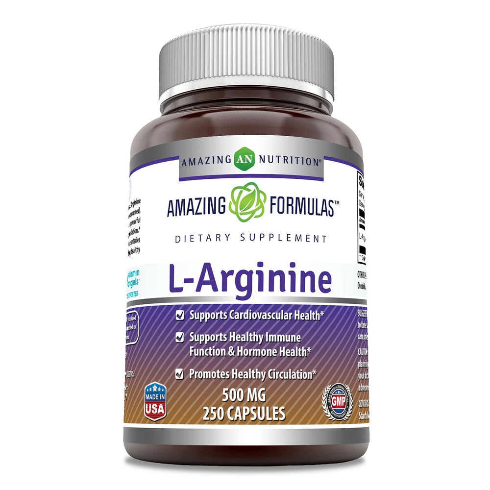 Amazing Formulas L-Arginine 500 mg 250 Capsules