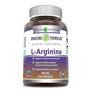 Amazing Formulas L-Arginine 500 mg 250 Capsules