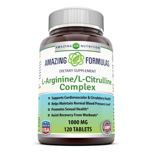 
                
                    Load image into Gallery viewer, Amazing Formulas L Arginine L Citrulline 1000 Mg 120 Tablets - Amazing Nutrition
                
            