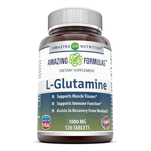 Amazing Formulas L Glutamine 1000 Mg 120 Tablets
