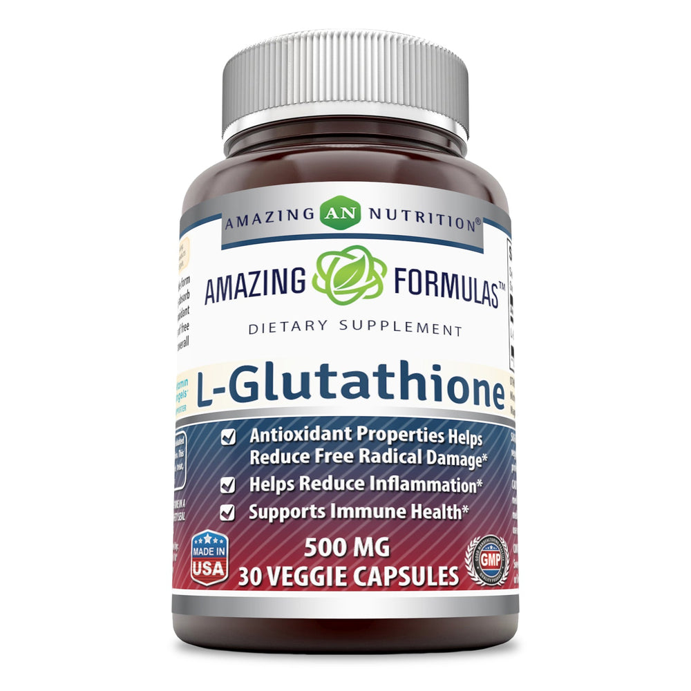 Amazing Formulas L-Glutathione 500 Mg 30 Veggie Capsules Amazing Muscle Amazing Formulas L-Glutathione 500 Mg 30 Veggie Capsules Amazing Muscle